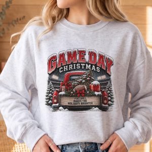 Holiday Retro Graphic 02 GAME DAY,FOOTBALL FAN,HALLOWEEN,CHRISTMAS - Vintage Football Crewneck Sweatshirt | Gildan 18000