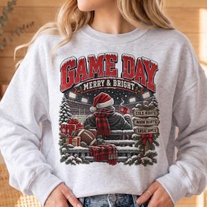 Holiday Retro Graphic 04 GAME DAY,FOOTBALL FAN,HALLOWEEN,CHRISTMAS - Vintage Football Crewneck Sweatshirt | Gildan 18000