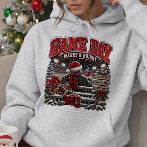 Holiday Retro Graphic 04 GAME DAY,FOOTBALL FAN,HALLOWEEN,CHRISTMAS - Vintage Football Pullover Hoodie | Gildan 18500