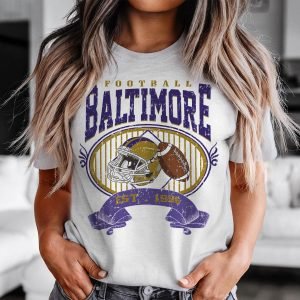 Baltimore FOOTBALL FAN,GAME DAY, VINTAGE,GRAPHIC RETRO 90S - Vintage Football Graphic T Shirt | Gildan 5000