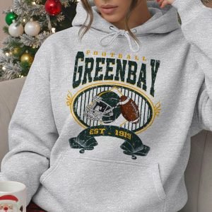 Green Bay FOOTBALL FAN,GAME DAY, VINTAGE,GRAPHIC RETRO 90S - Vintage Football Pullover Hoodie | Gildan 18500