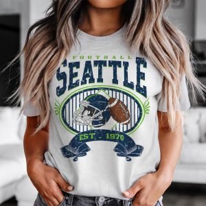 Seattle FOOTBALL FAN,GAME DAY, VINTAGE,GRAPHIC RETRO 90S - Vintage Football Graphic T Shirt | Gildan 5000